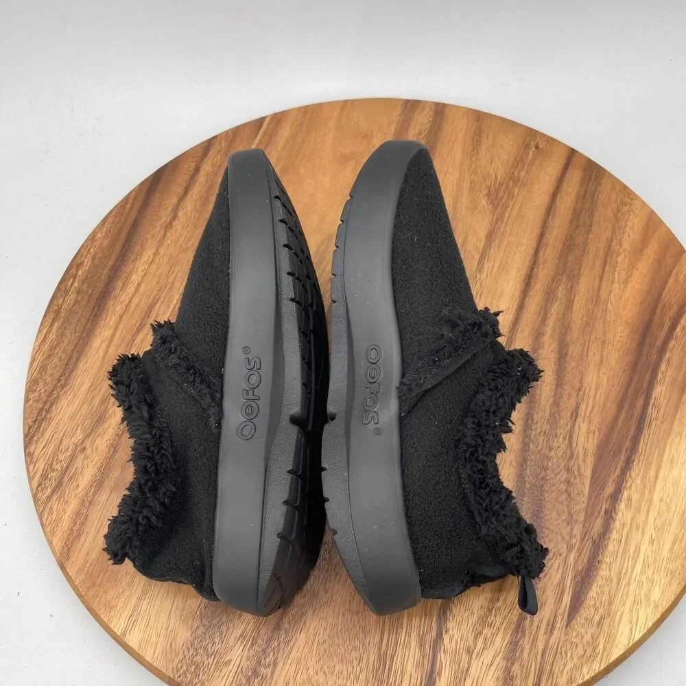 Oofos OOcoozie Low Shoes Womens Size 7.5 Black Recovery Walking Slip On Comfort - Picture 6 of 9